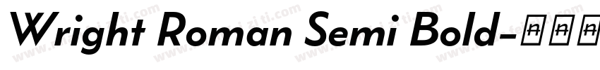 Wright Roman Semi Bold字体转换